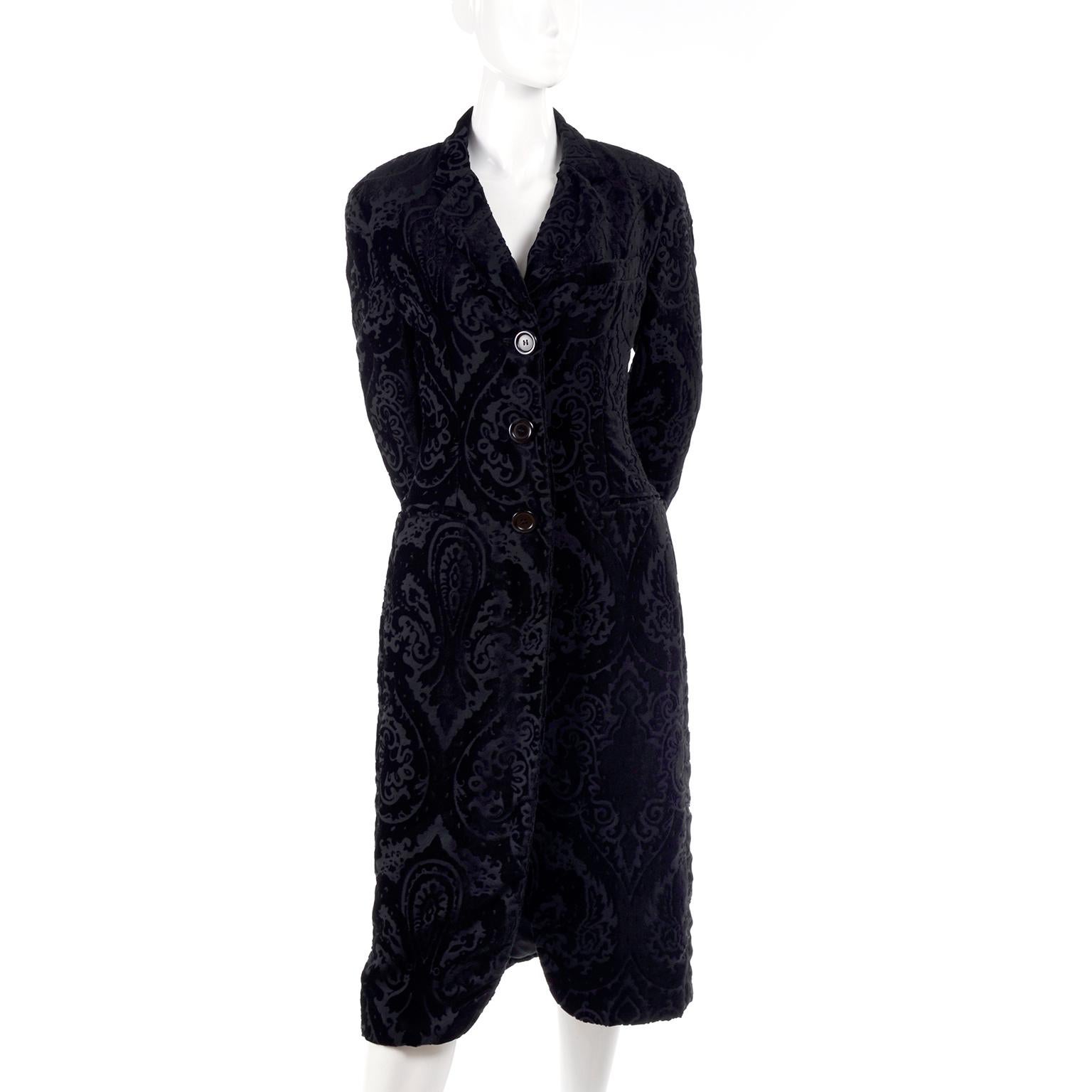 Dolce & Gabbana Cut Velvet Vintage Evening Coat 6