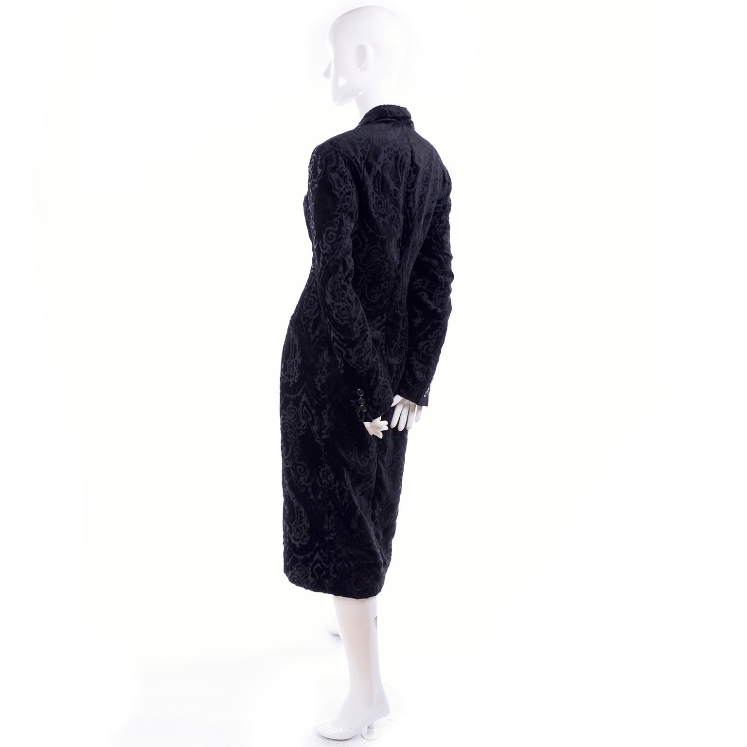 Dolce & Gabbana Cut Velvet Vintage Evening Coat 2