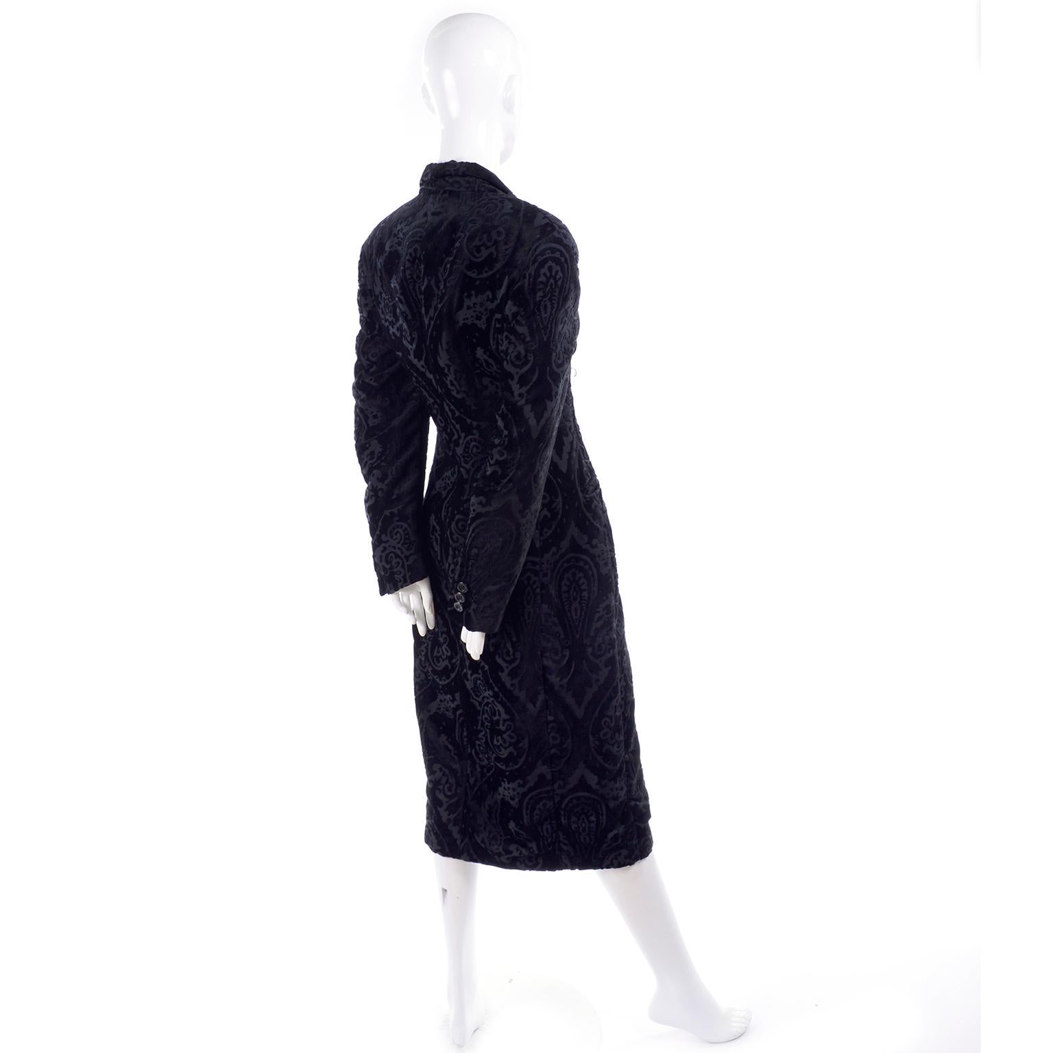 Dolce & Gabbana Cut Velvet Vintage Evening Coat 4