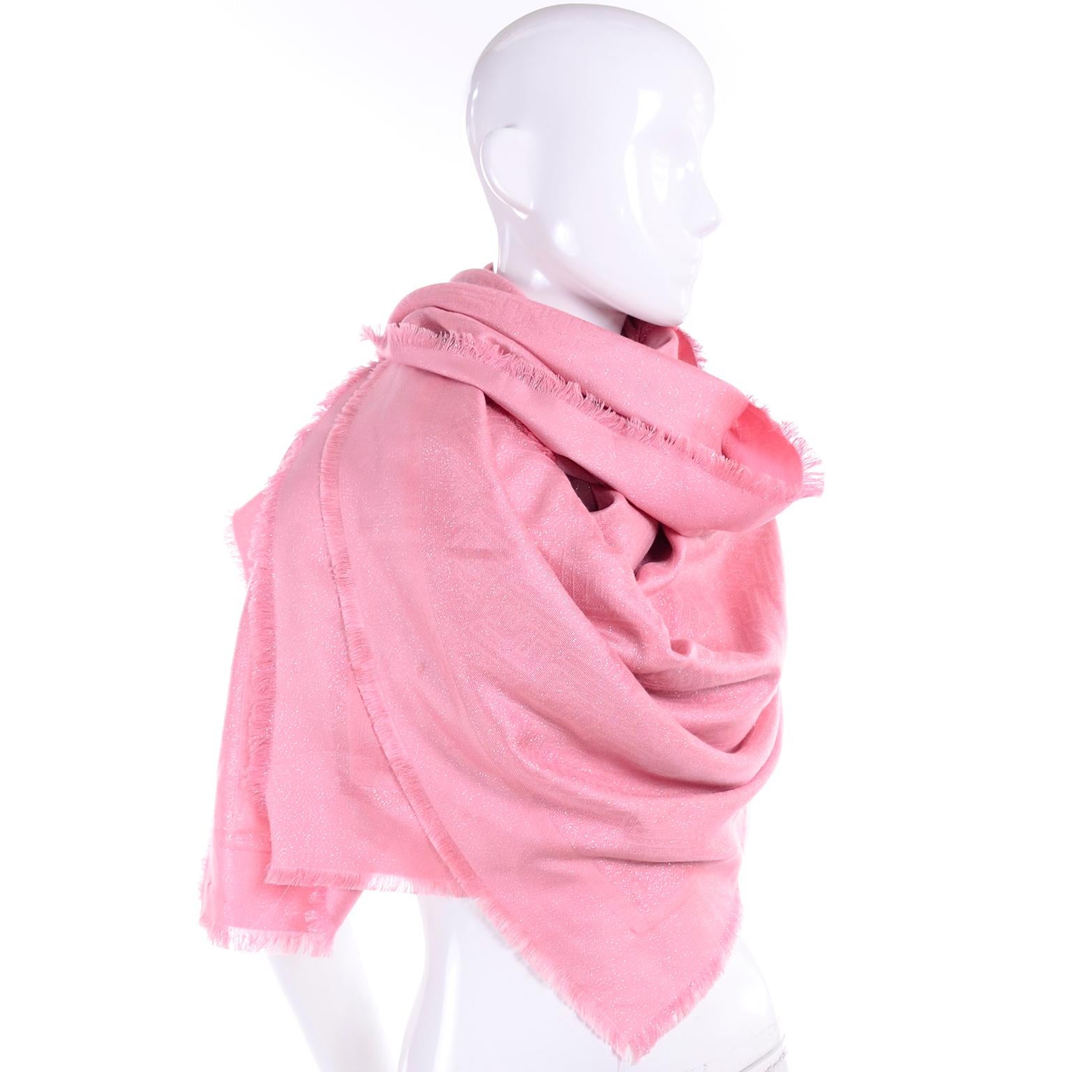 fendi pink shawl