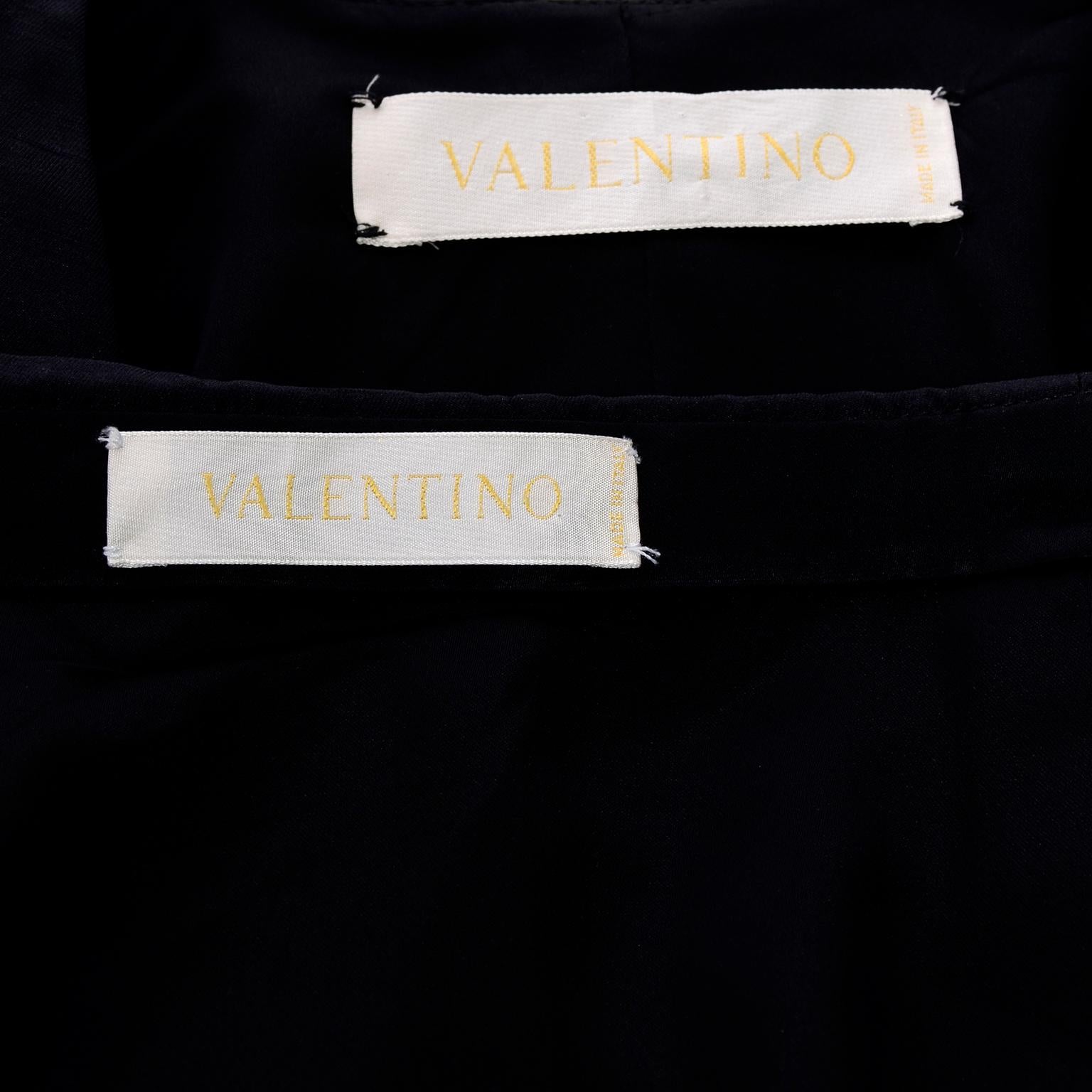 2006 Valentino Runway Beaded Black Silk Avant Garde Beaded Jacket & Skirt For Sale 6