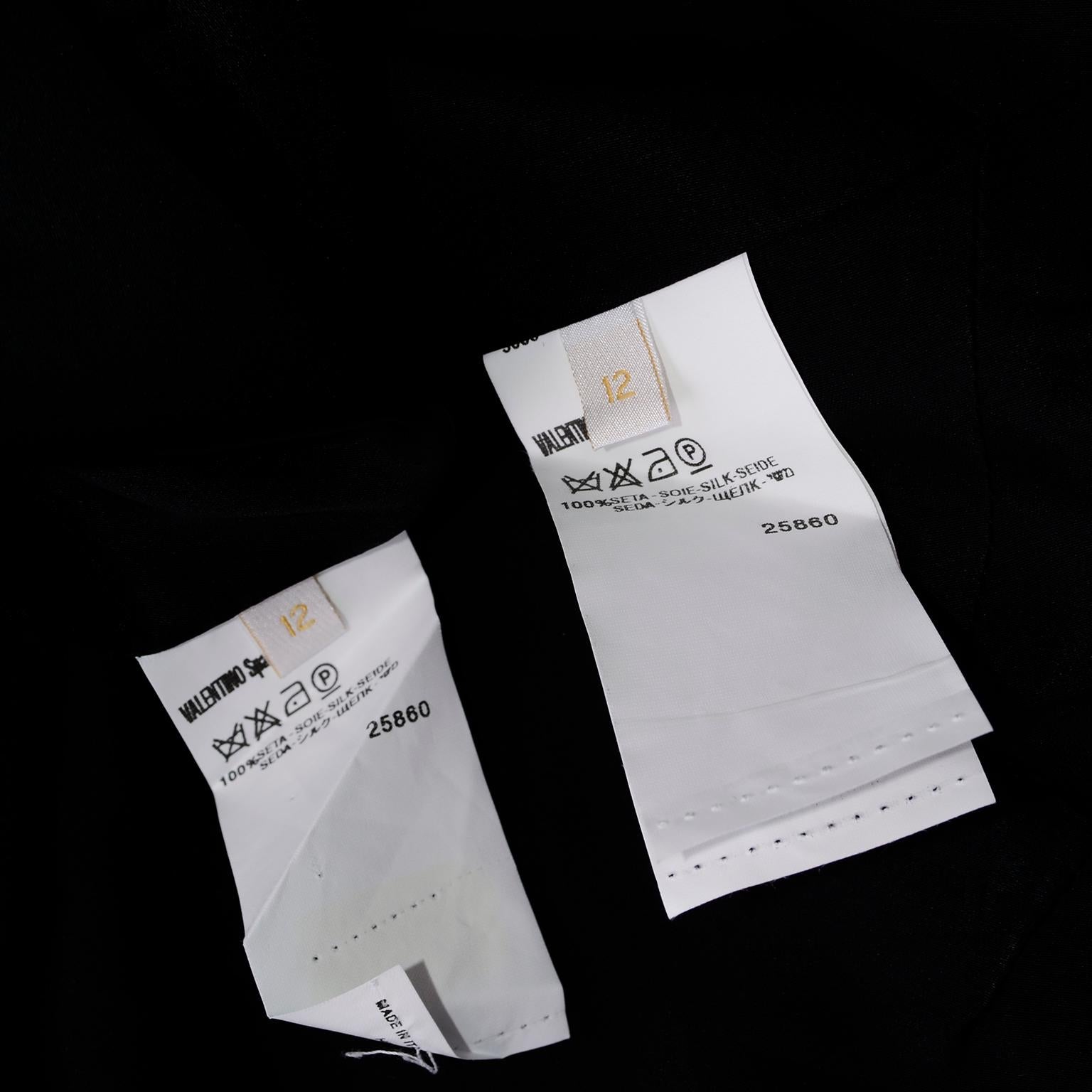2006 Valentino Runway Beaded Black Silk Avant Garde Beaded Jacket & Skirt  For Sale 7