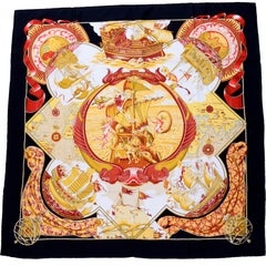 1998 Hermès Au-dela des cinq Mers Silk Scarf by Laurence Bourthoumieux