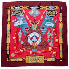 1999 Silk Tibet Hermes Scarf Designed by Caty Latham
