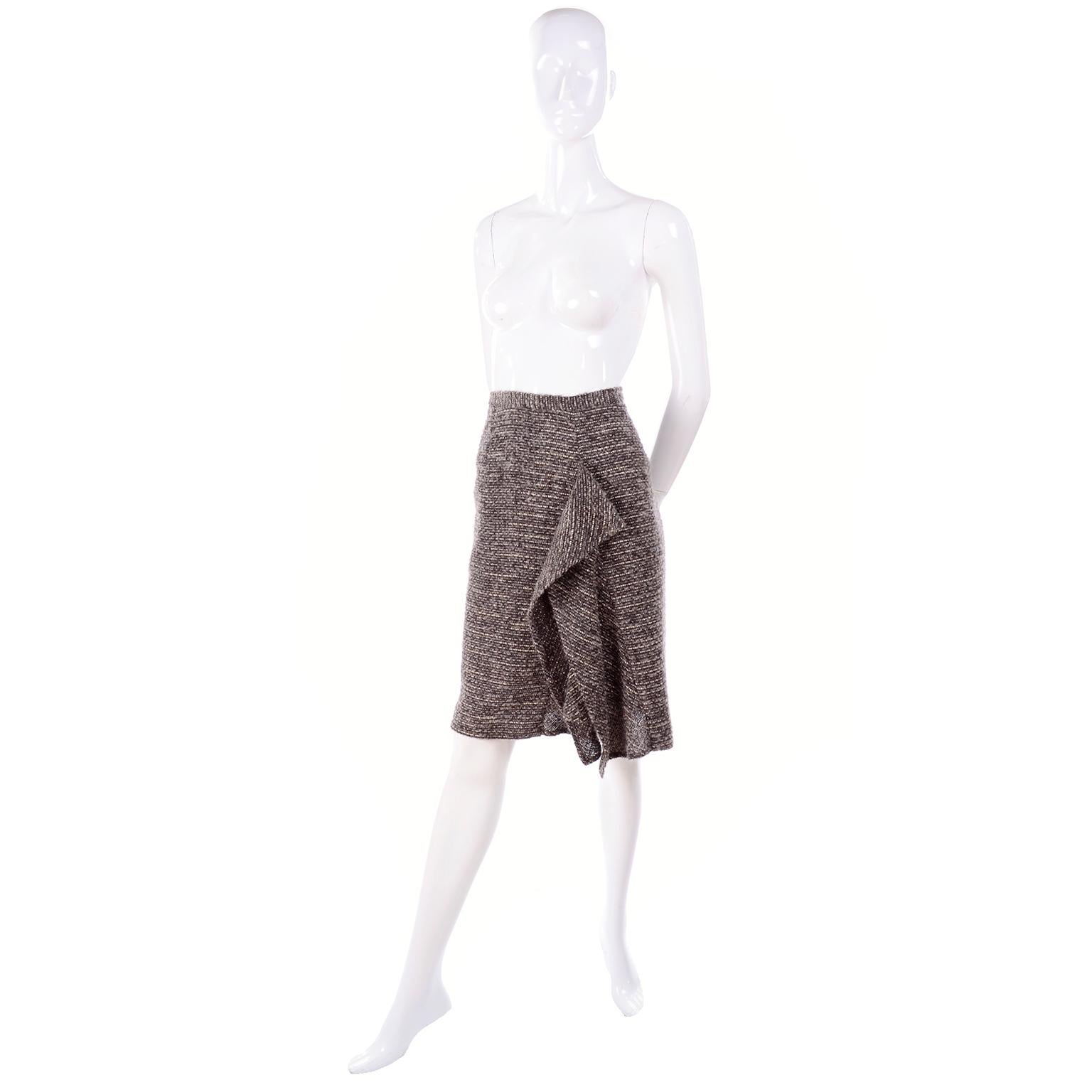 cream tweed skirt