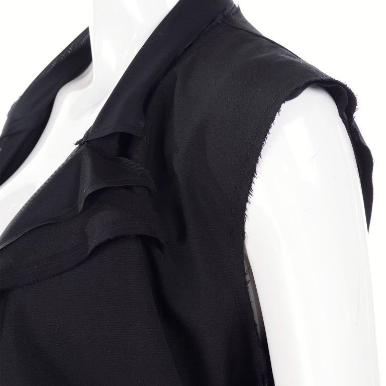 Gilet / Gilet Comme des Garçons en laine noire superposée et