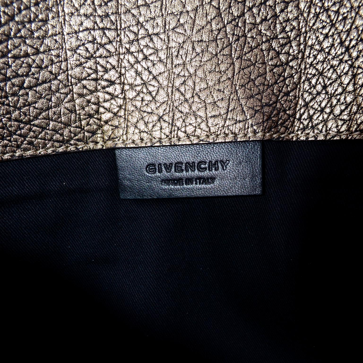 Givenchy Envelope Clutch Medium Antigona Goat Leather Handbag in Bronze Metallic 1