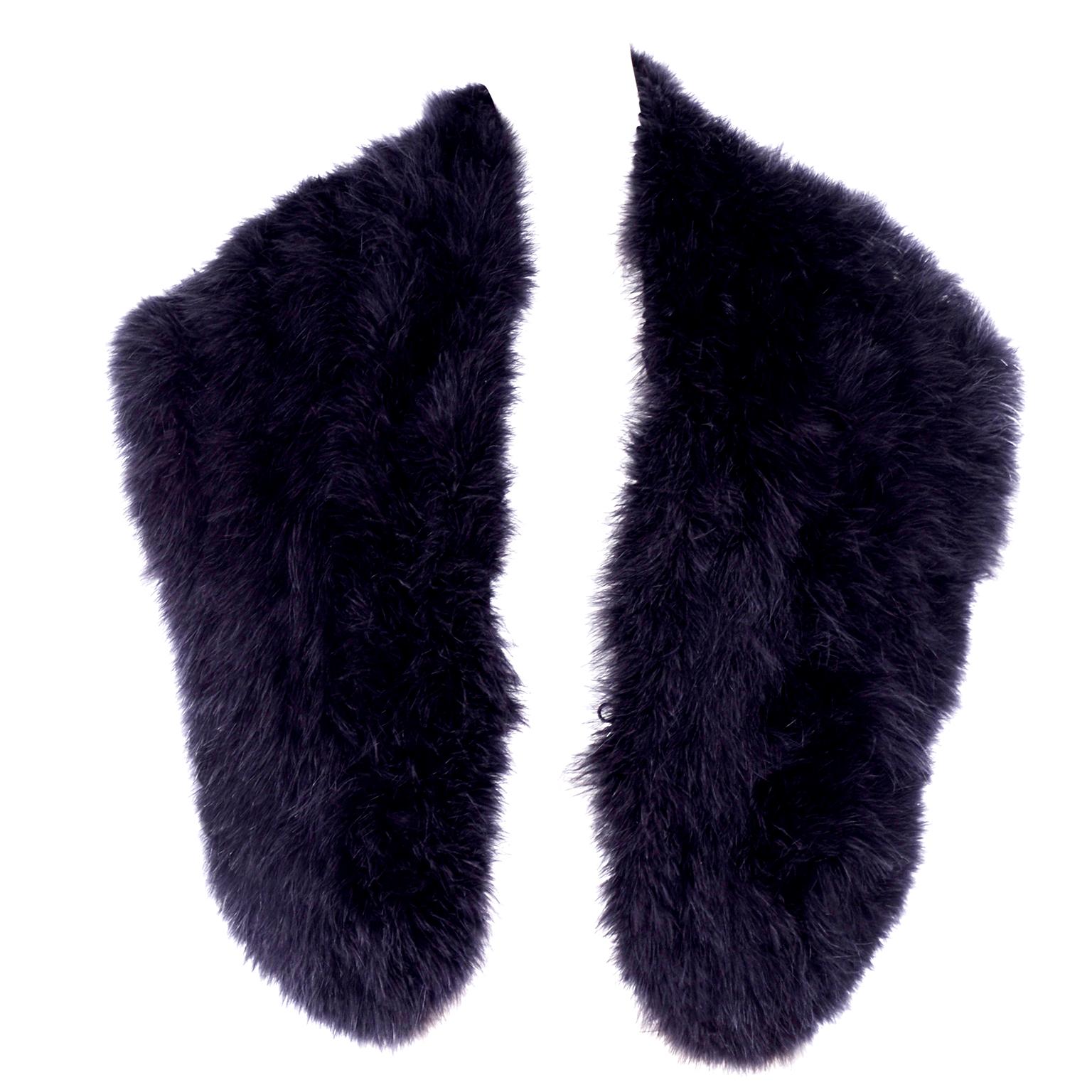 This is a beautiful as new vintage black marabou feather stole or wrap. This is a perfect evening wrap for that special night out.  Possibly Oscar de la Renta but the only label remaining is the dry clean only label.  You can wear this loosely or