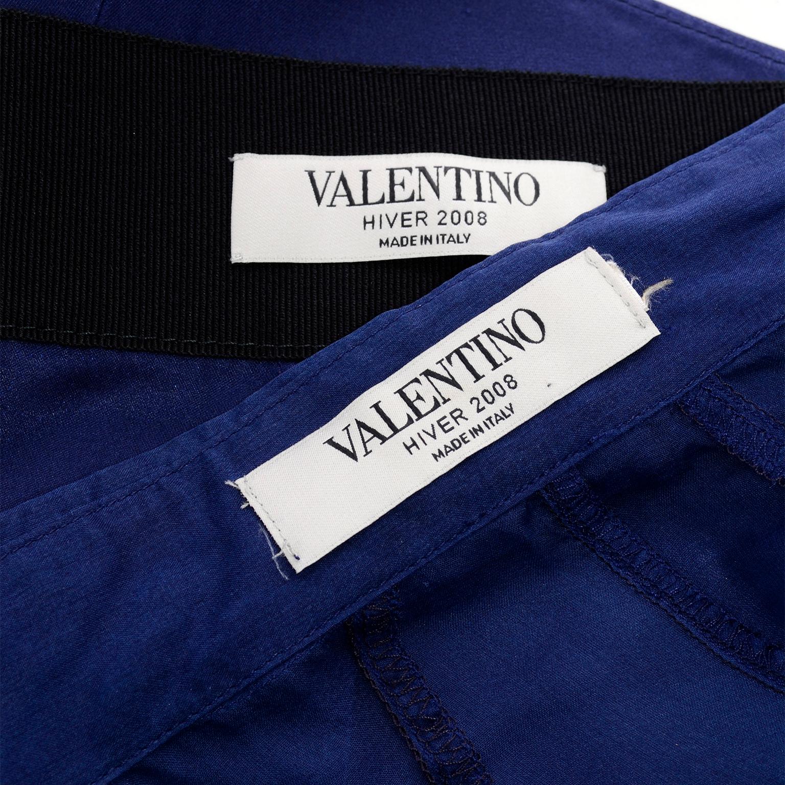 Valentino Fall Winter 2008 Runway Sheer Blouse & Skirt in Blue Silk & Organza 6