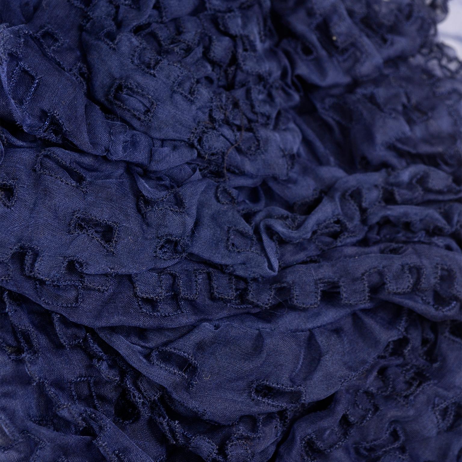 Valentino Fall Winter 2008 Runway Sheer Blouse & Skirt in Blue Silk & Organza 4
