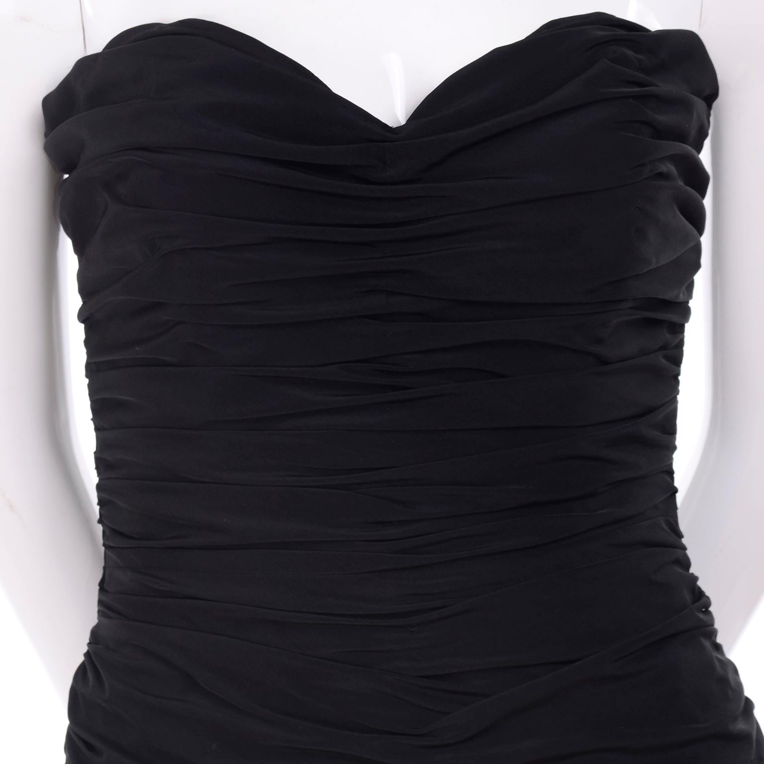 black dress with no straps
