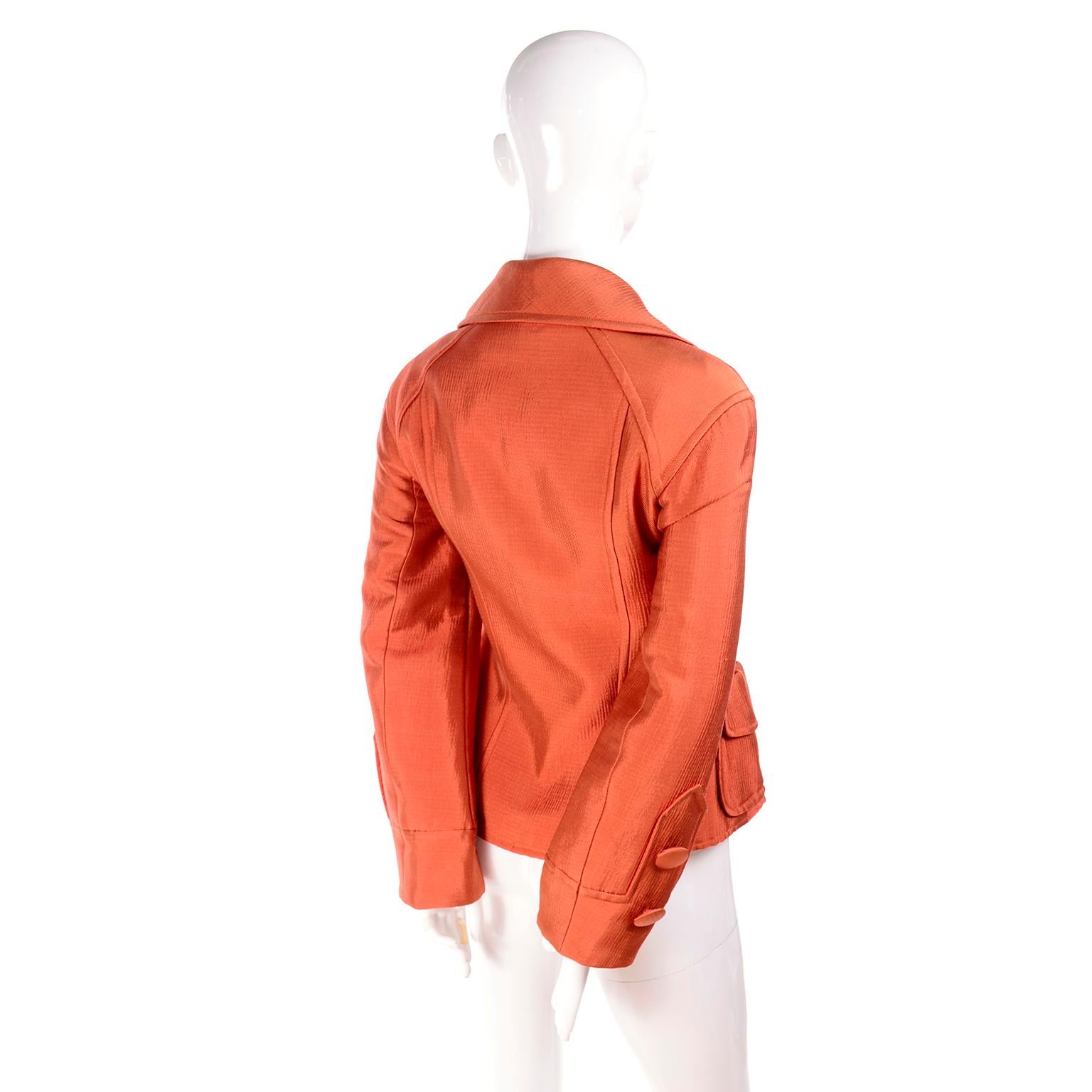 Christian Lacroix Paris Vintage Orange Jacke  im Zustand „Hervorragend“ im Angebot in Portland, OR