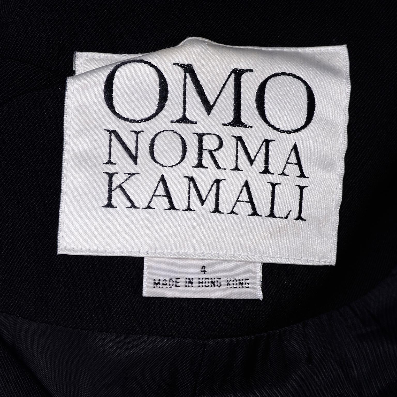 Vintage 1980s OMO Norma Kamali Black Jacket or Blazer 5