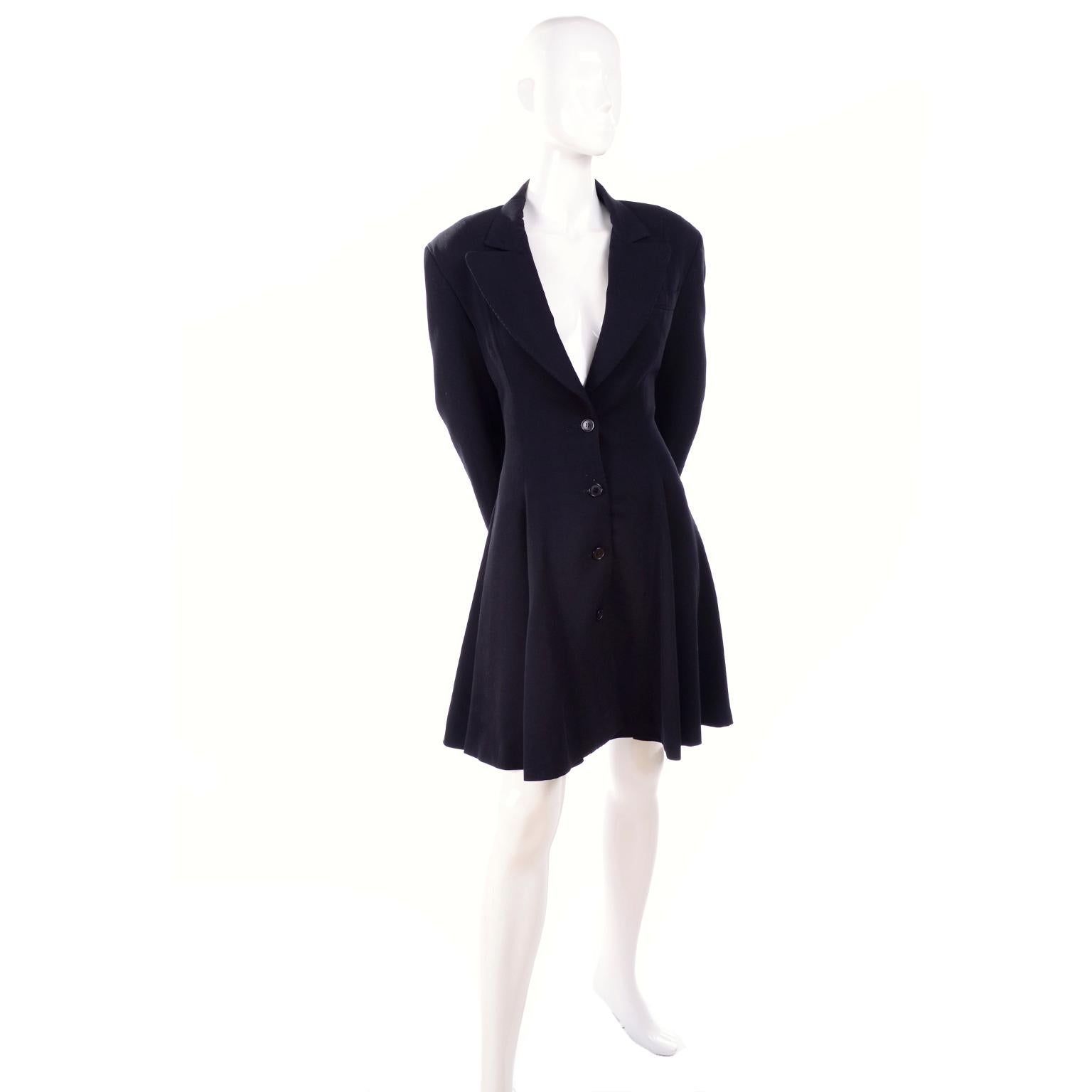 Vintage 1980s OMO Norma Kamali Black Jacket or Blazer In Excellent Condition In Portland, OR