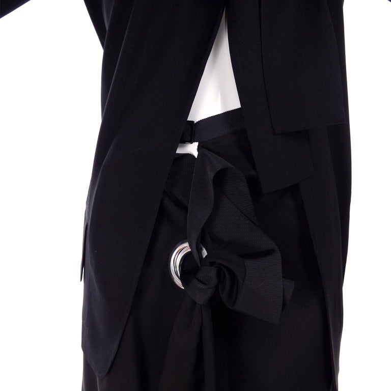 Yohji Yamamoto Avant Garde Black Skirt and Jacket W/ Grommets Spring ...