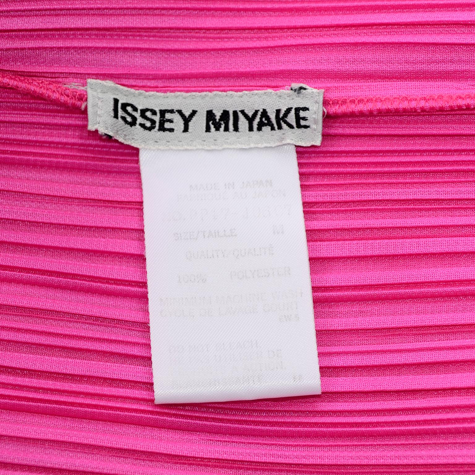 Vintage Hot Pink Issey Miyake Avant Garde Pleated Skirt and Cardigan Top 6