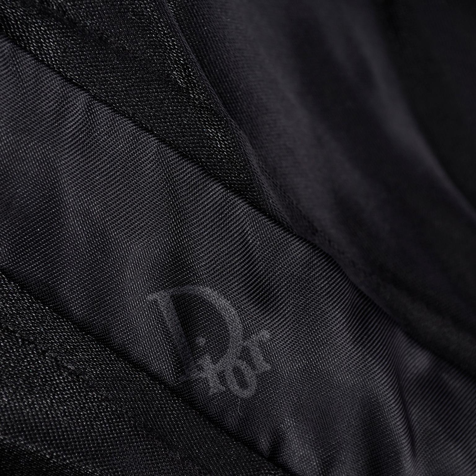 Vintage Christian Dior Dress in Black Velvet & Net W Pouf Skirt & Winged Bust 1