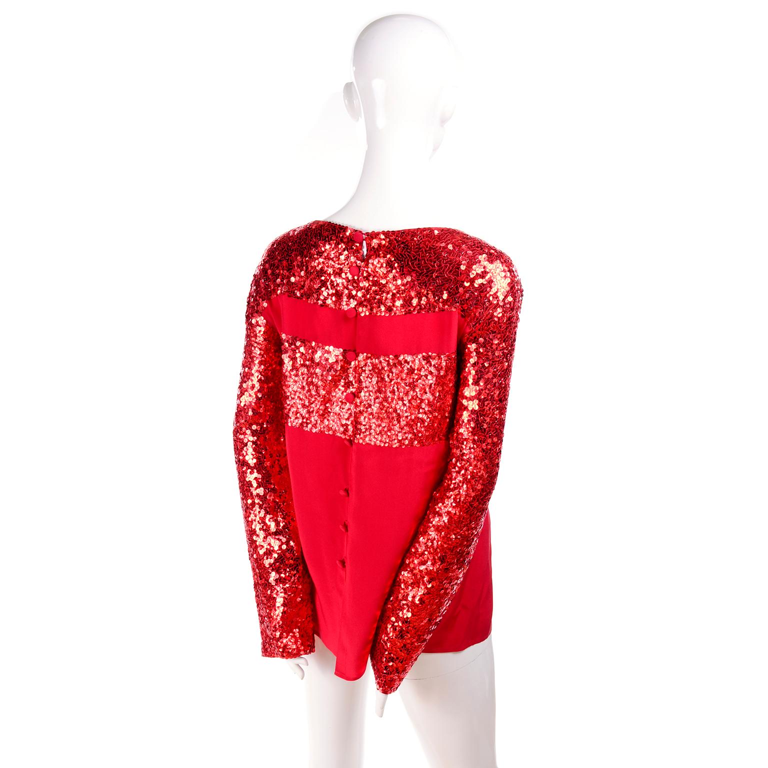 red sequin top