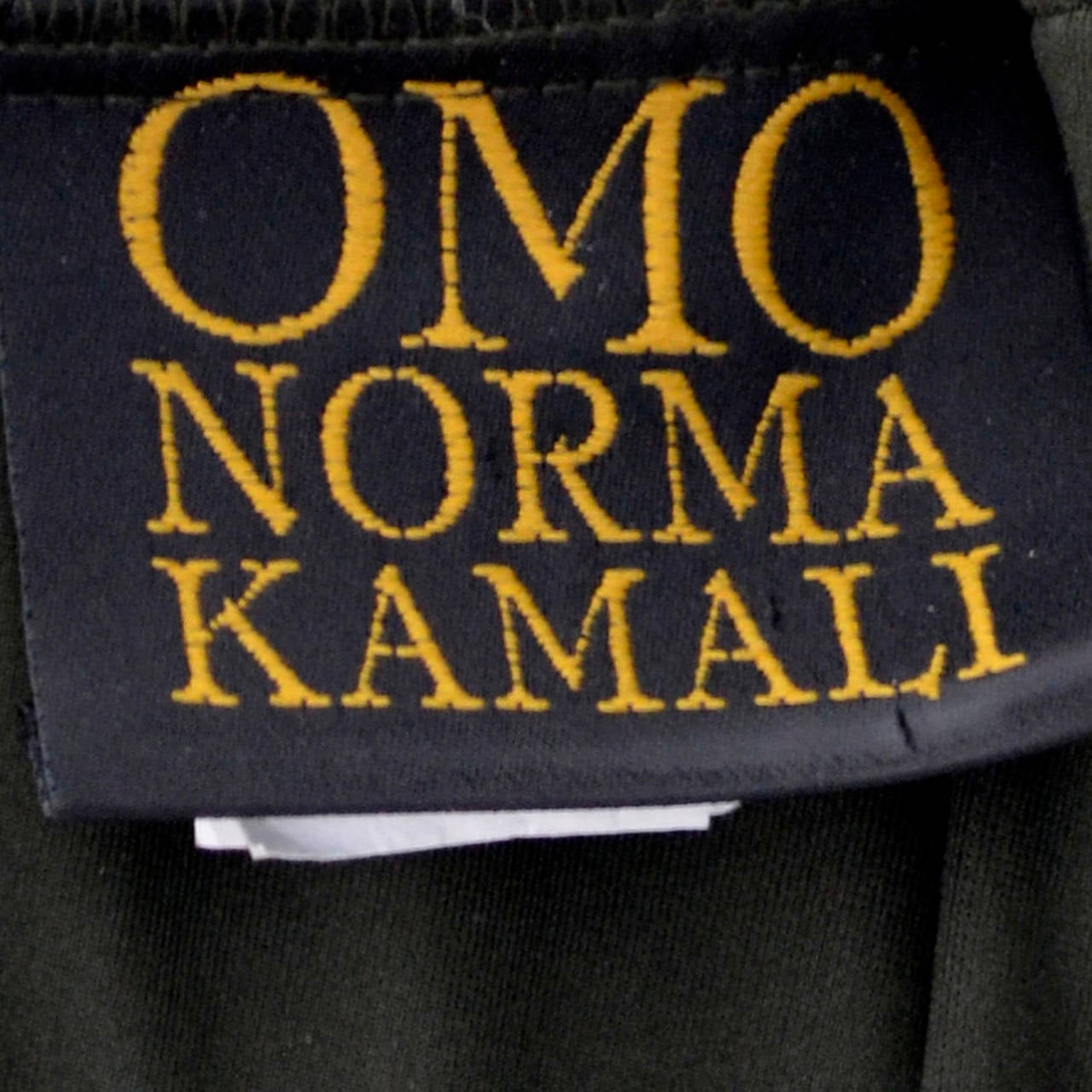 Norma Kamali OMO Vintage Army Green Jersey Palazzo Pants Halter Jumpsuit 1