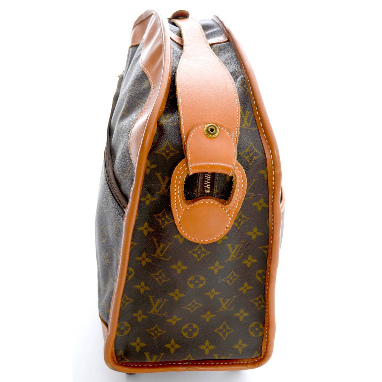 Authentic Vintage Louis Vuitton Rolling Monogram Canvas Weekender Bag Luggage at 1stdibs