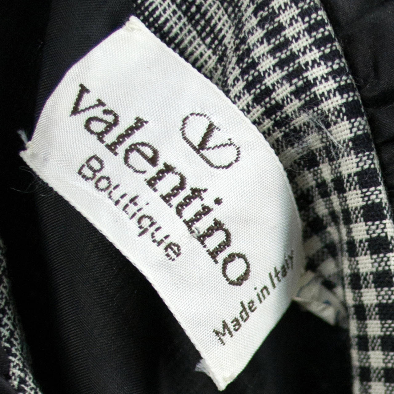 Women's Vintage Valentino Boutique Plaid Wool Vintage Dress Full Skirt Belt As New