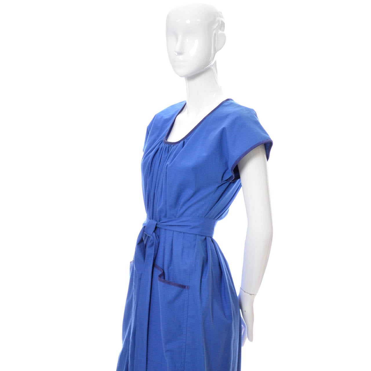 ysl blue dress