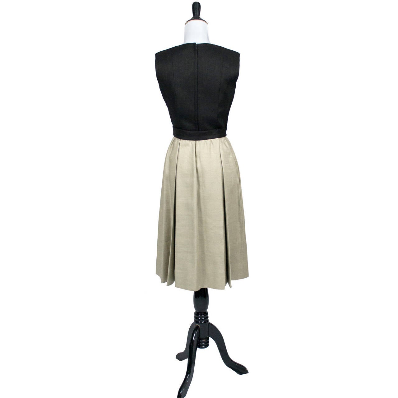 Brown 1960s Vintage Dress Designer Donald Brooks I Magnin Linen