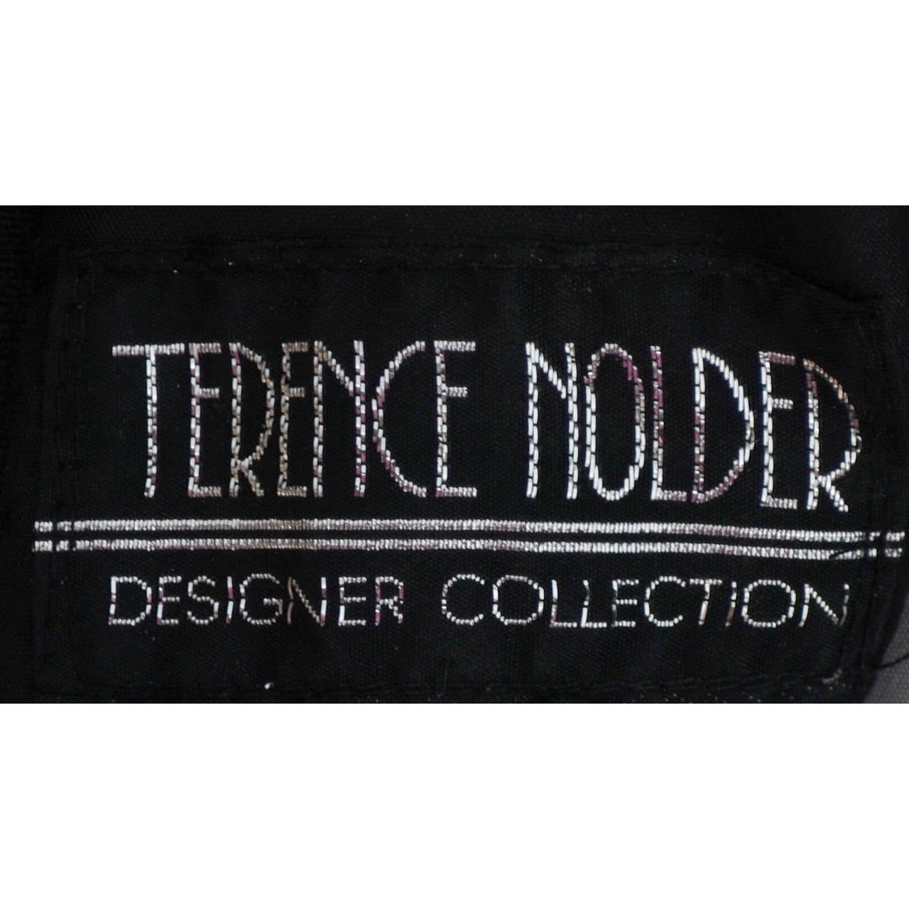 Terence Nolder - Robe vintage avec ourlet mouchoir en tissu scintillant métallique, années 1980 en vente 3