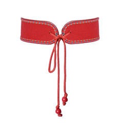 Yves Saint Laurent Vintage YSL Red Corset Belt Russian Peasant Collection