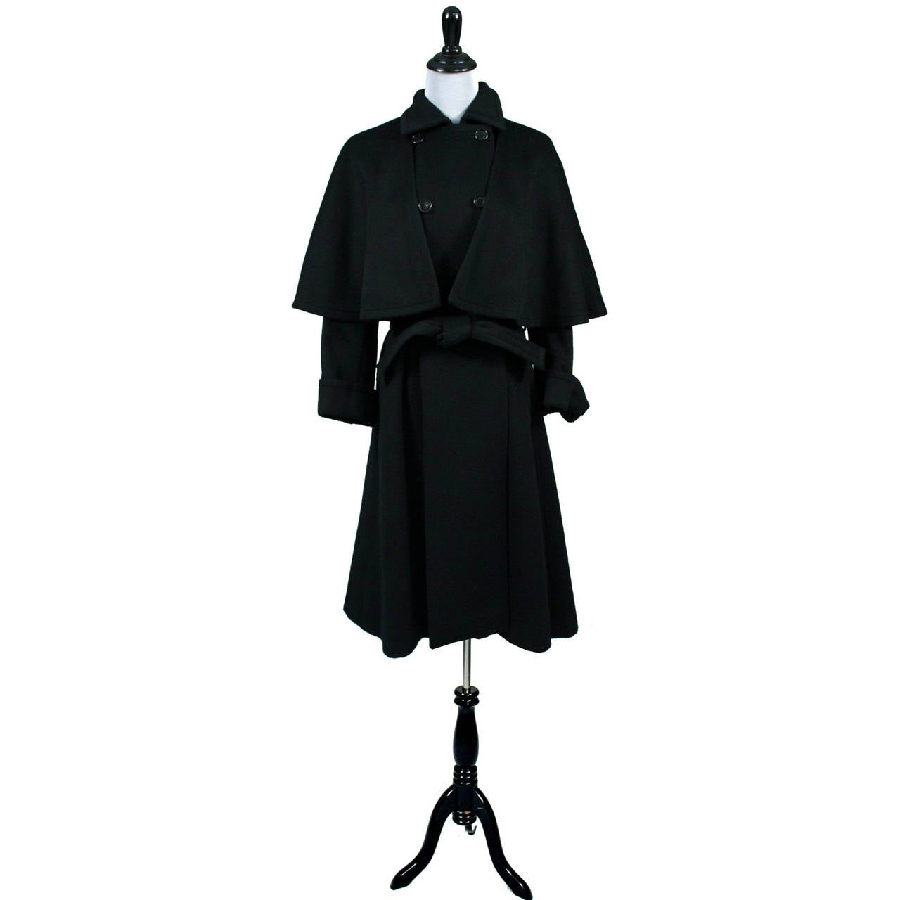 trench coat with shoulder cape