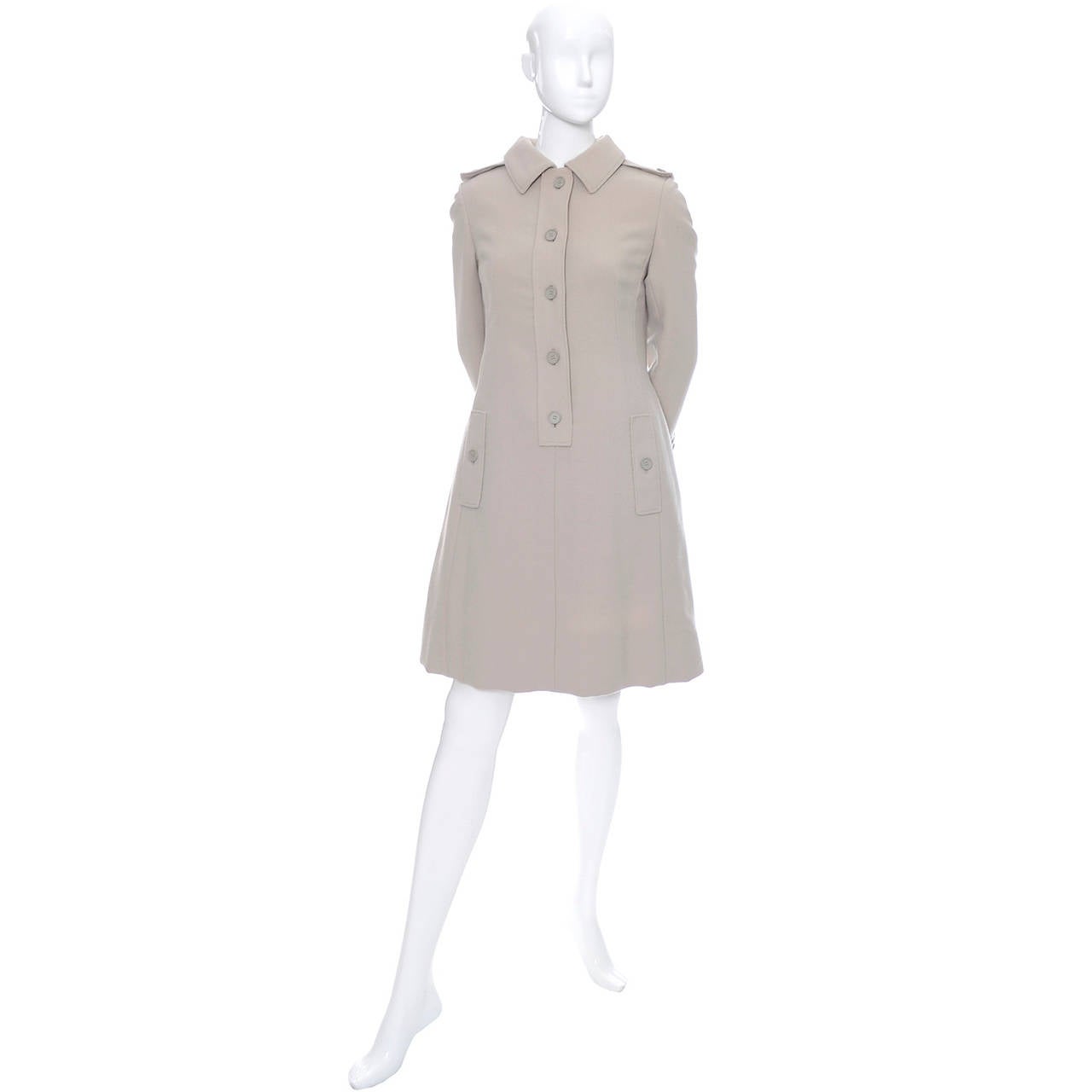 1960s Geoffrey Beene Vintage Coat Dress Saks Fifth Avenue Never Worn 1