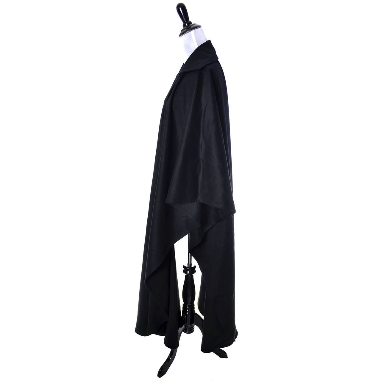 Givenchy Vintage Cape Wrap Wool Bergdorf Goodman New York 1970s In Excellent Condition In Portland, OR