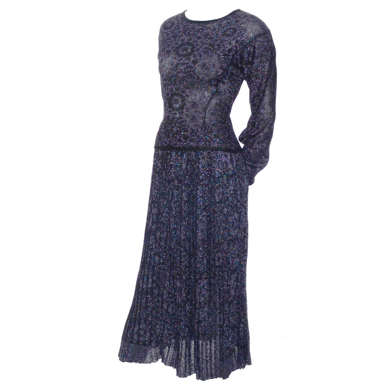 Missoni Metallic Sparkle Vintage Skirt Top Evening Outfit Saks Fifth Avenue