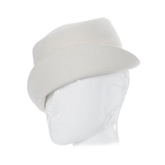Mr John I Magnin Retro Hat Winter White Wool Mod 1960s