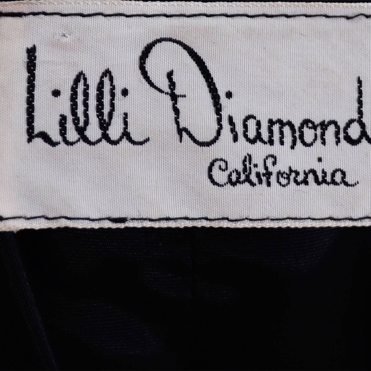 Women's 1960s Vintage Dress Lilli Diamond Black Cocktail Dress Feathers Illusion Bodice
