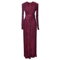 Mary McFadden Couture Bergdorf Goodman Pleated Fortuny Style 2 pc Evening Dress