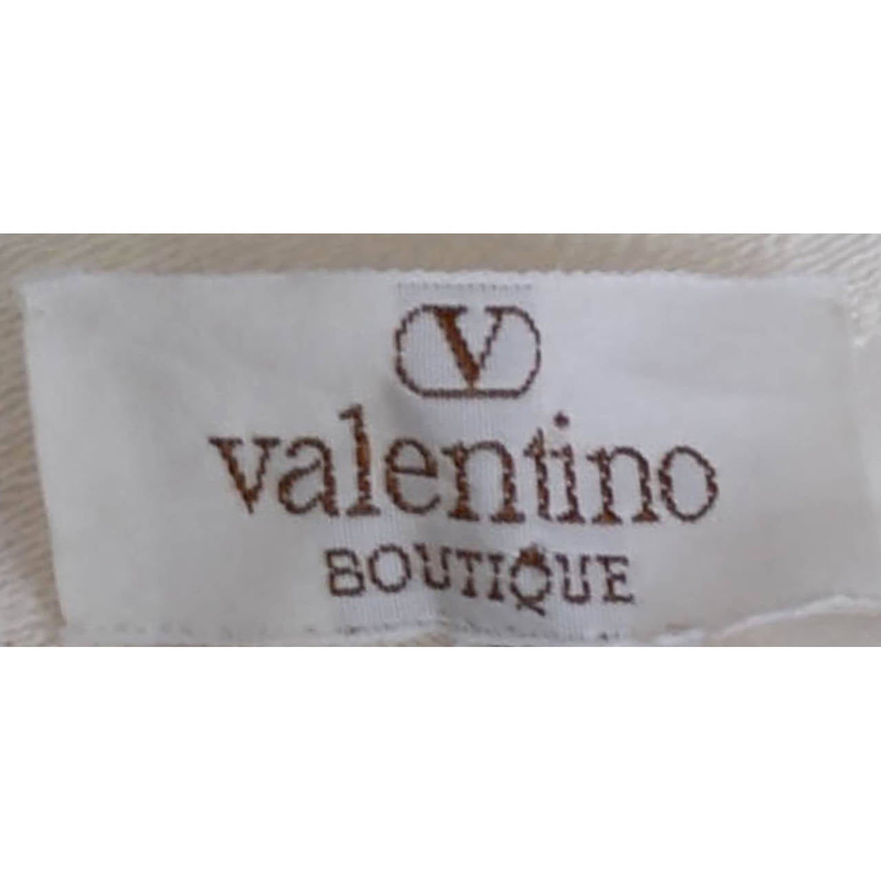 Vintage Valentino Silk Blouse Lace Jabot Mint Condition Italy at 1stDibs
