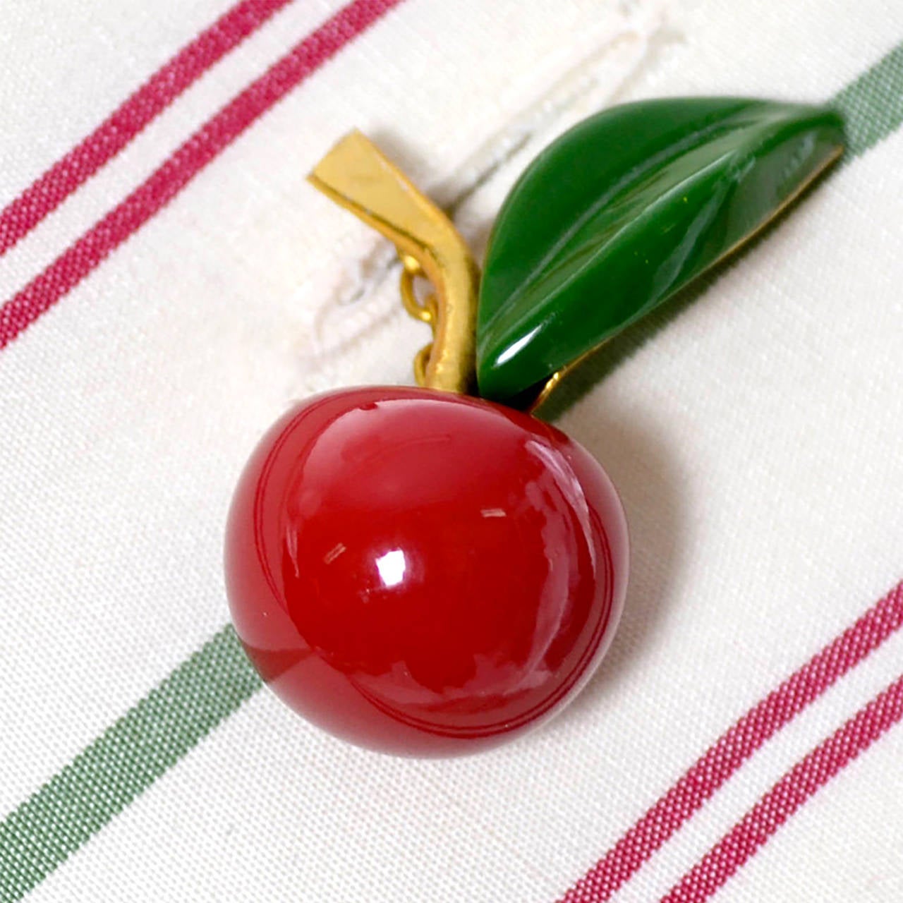 Gray Early Striped Valentino Vintage Silk Blouse Stripes Valentino Cherry Cufflinks