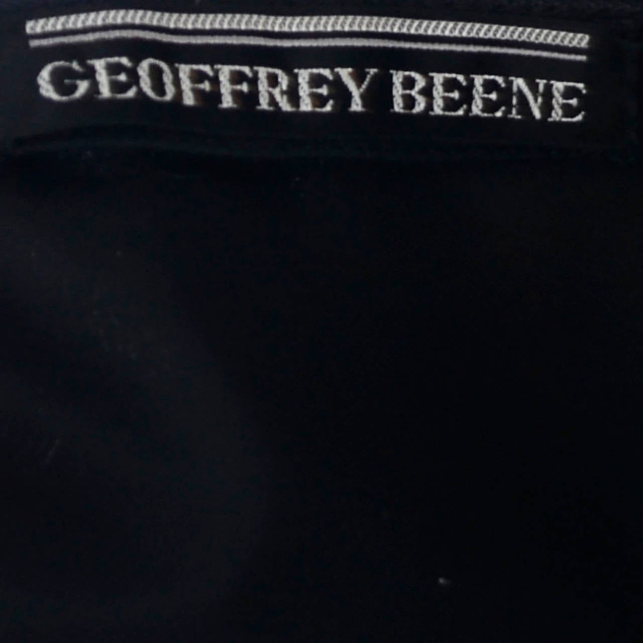 Geoffrey Beene 1960s Vintage Midi Dress Mod Black Cocktail Baby Doll Rhinestones 5