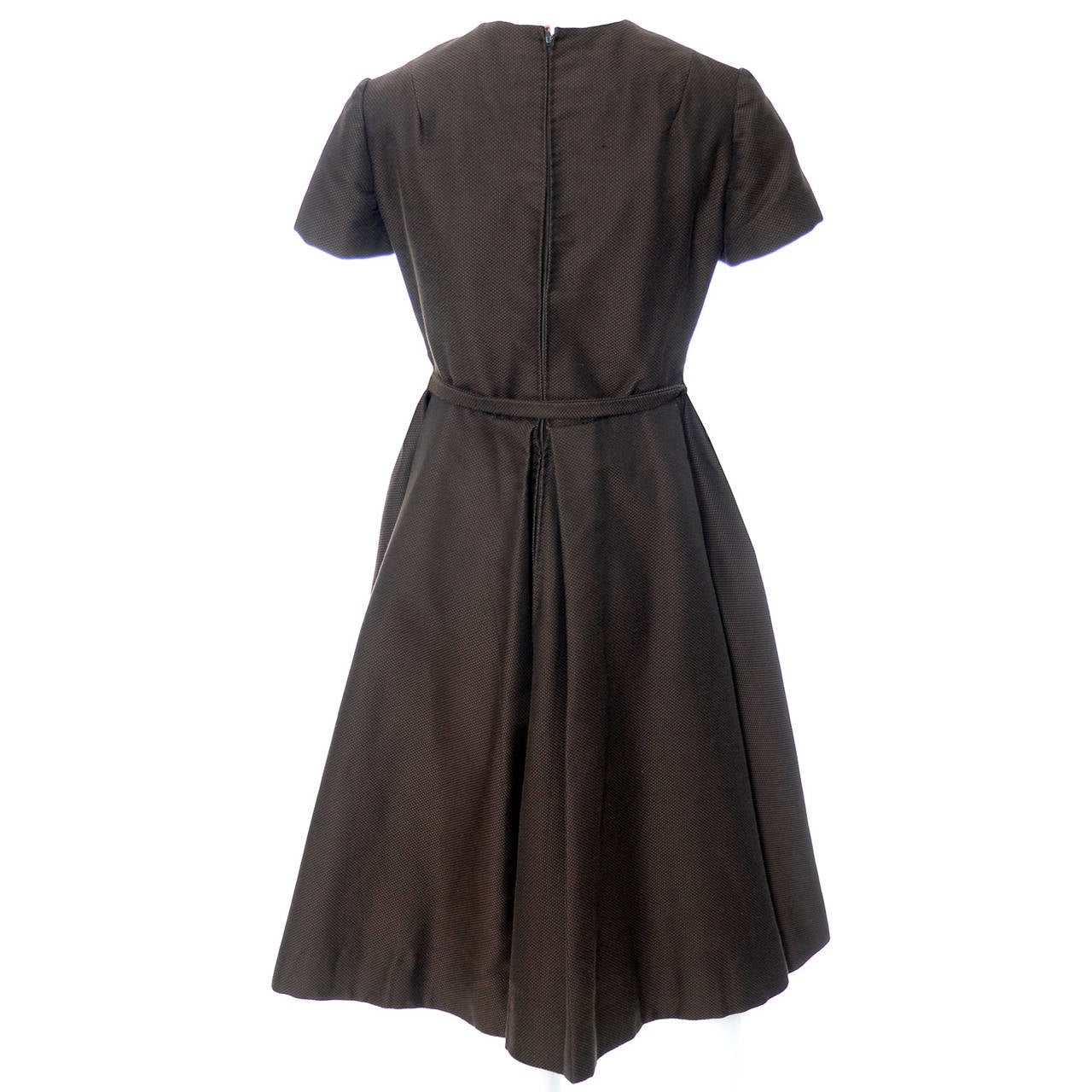 Chocolate Brown Geoffrey Beene 1960s Mod Vintage Dress Pockets Belt at ...