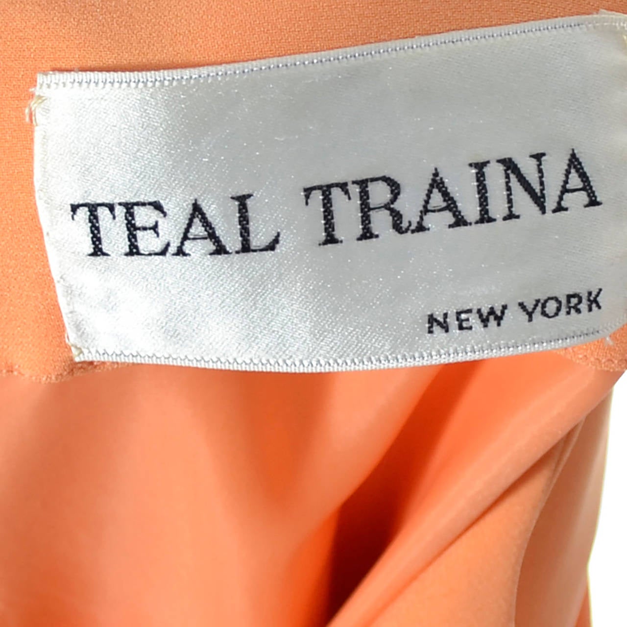 1960s Teal Traina Orange Vintage Palazzo Pant Jumpsuit W Belt 2