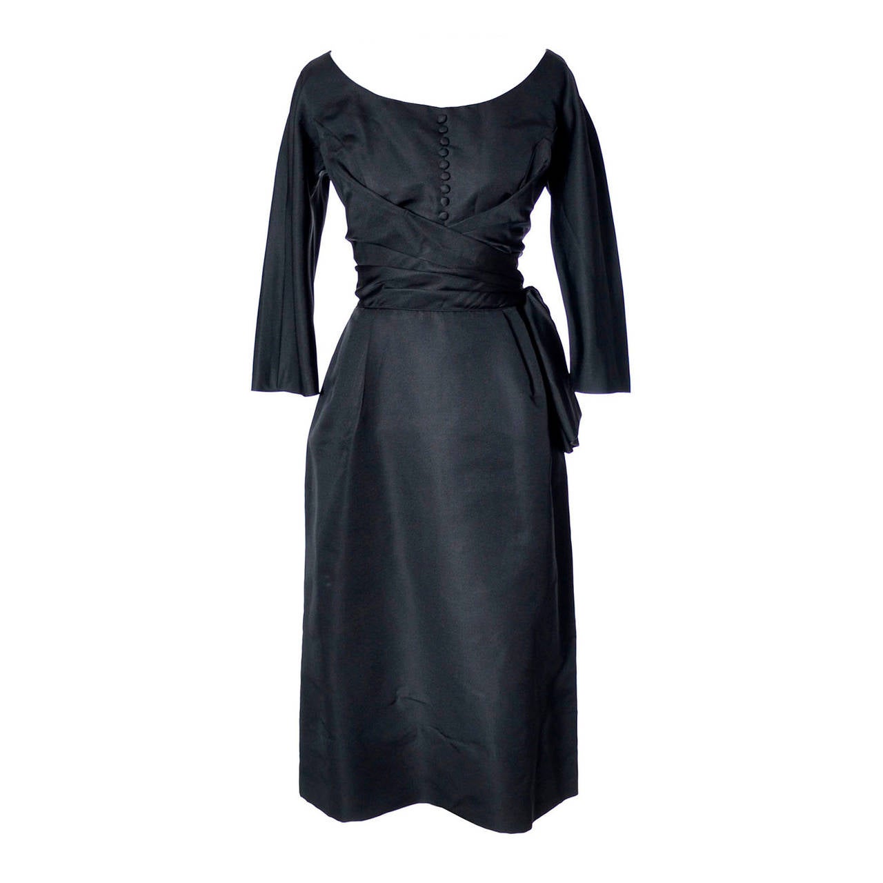 B. Altman & Co Fifth Avenue NY Max Lawrence 1950s Vintage Little Black Dress