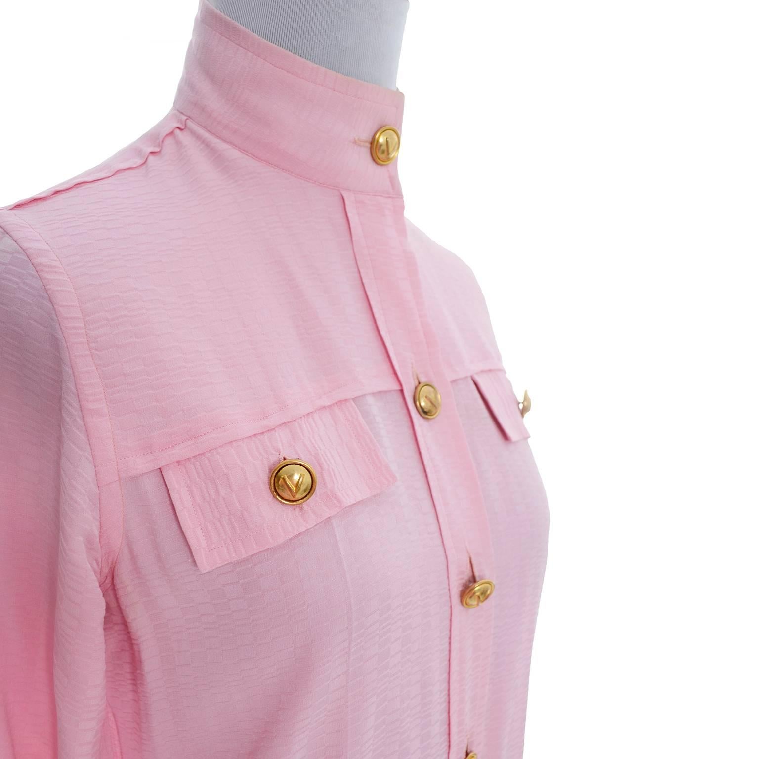 pink silk blouses