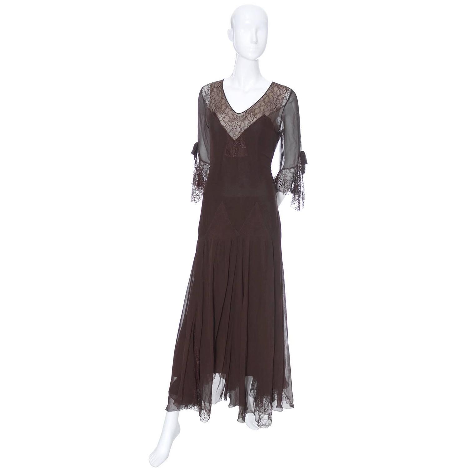 1920s Fine Sequin Silk Chiffon Top