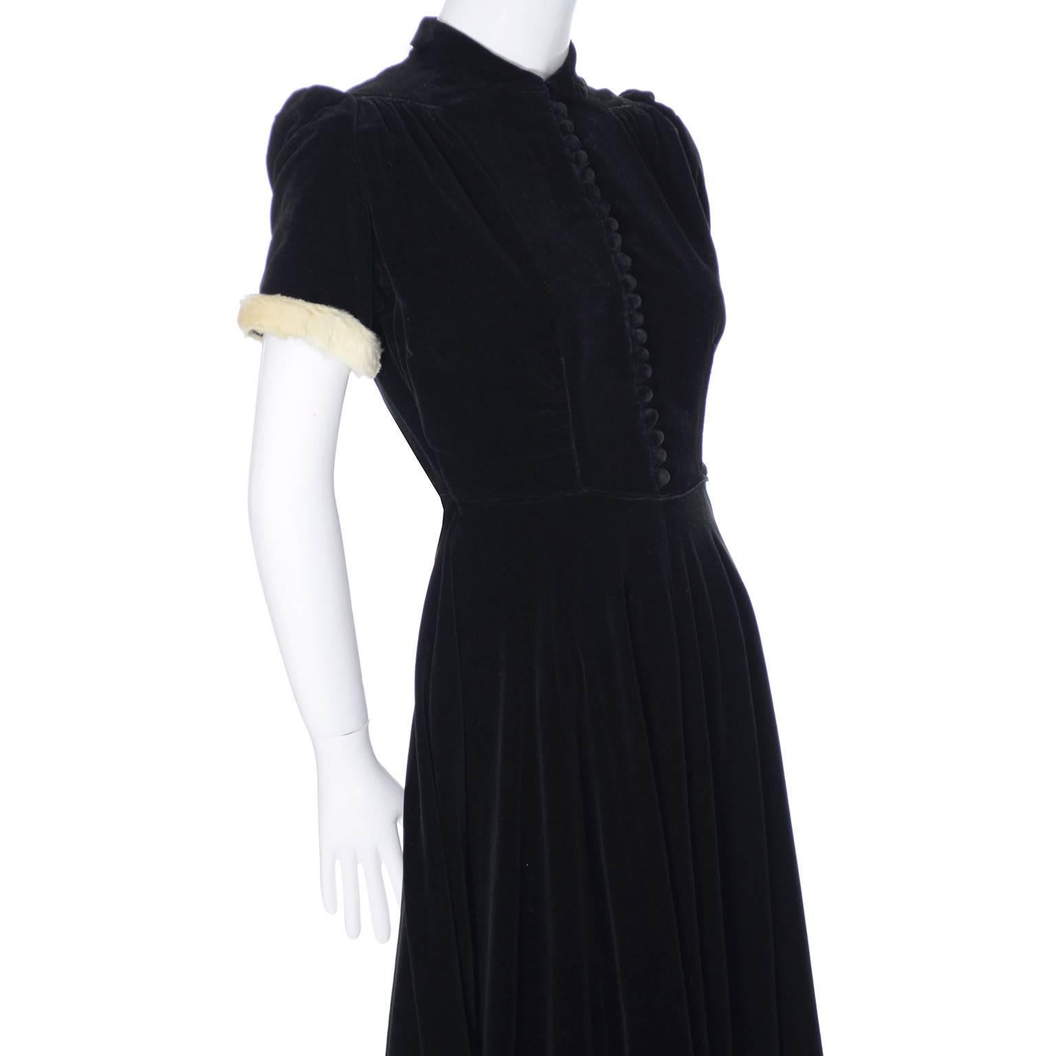 vintage long black dress