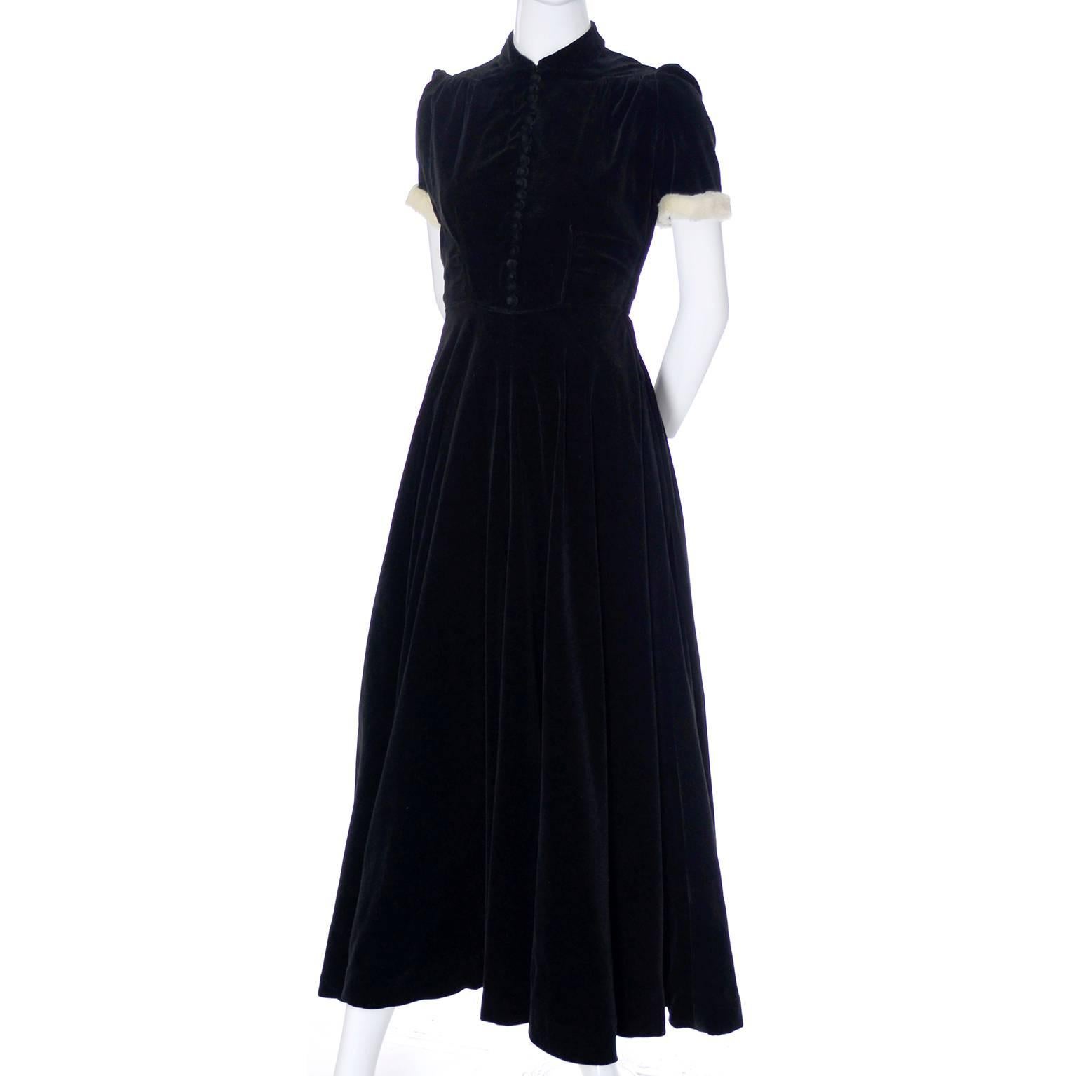 1940s velvet dress