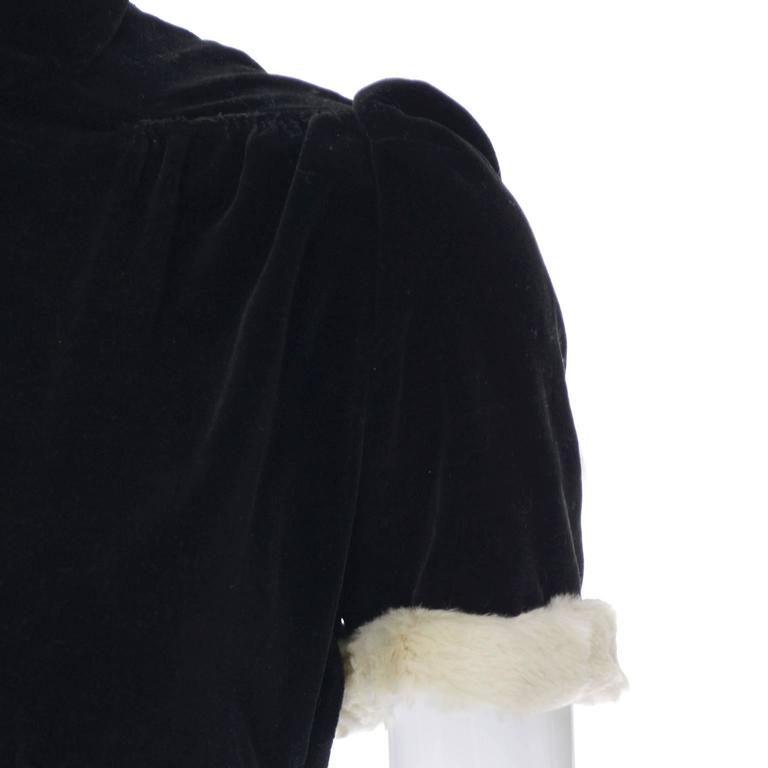 Numbered 1940s John Lewis Vintage Dress Long Black Velvet Evening Gown