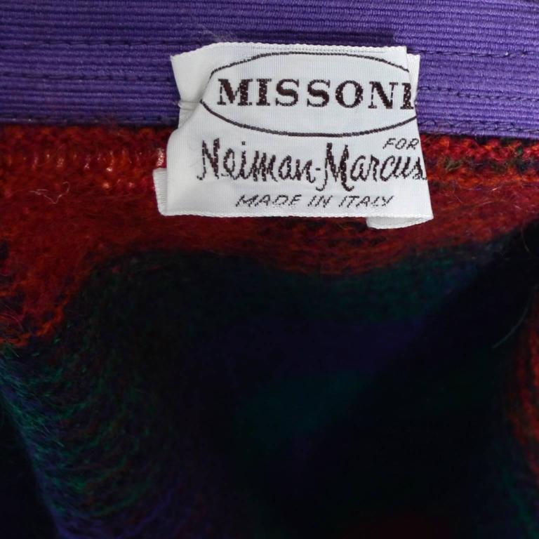 Missoni Vintage Skirt in Red Green Blue Plaid Wool From Neiman Marcus ...