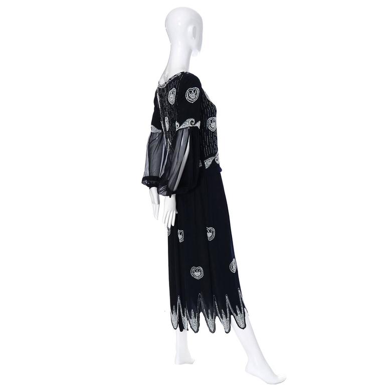 Art Deco 1920s Beaded Black Vintage 