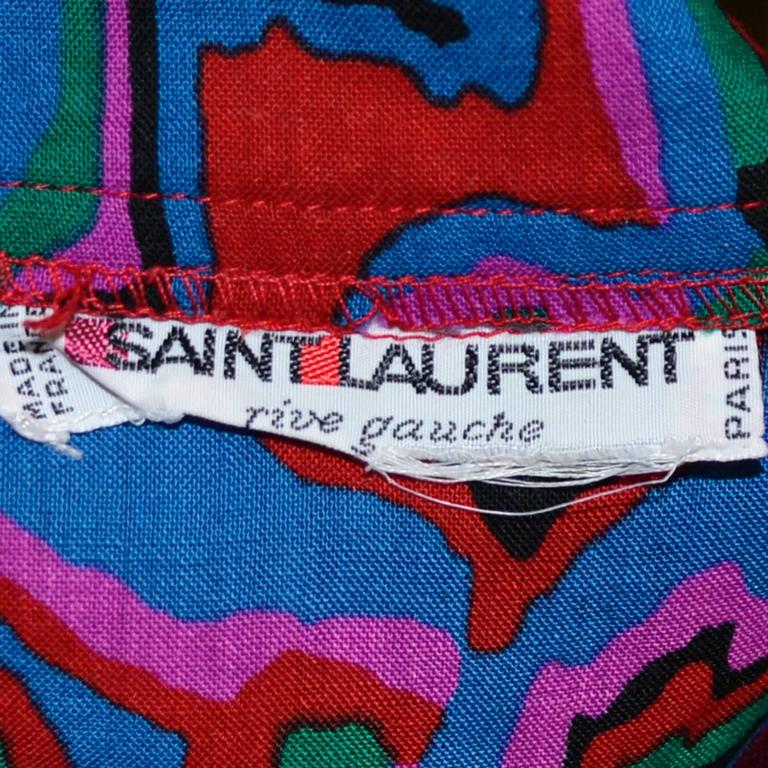 Yves Saint Laurent Vintage YSL Rive Gauche 2 Pc Dress Skirt Blouse ...